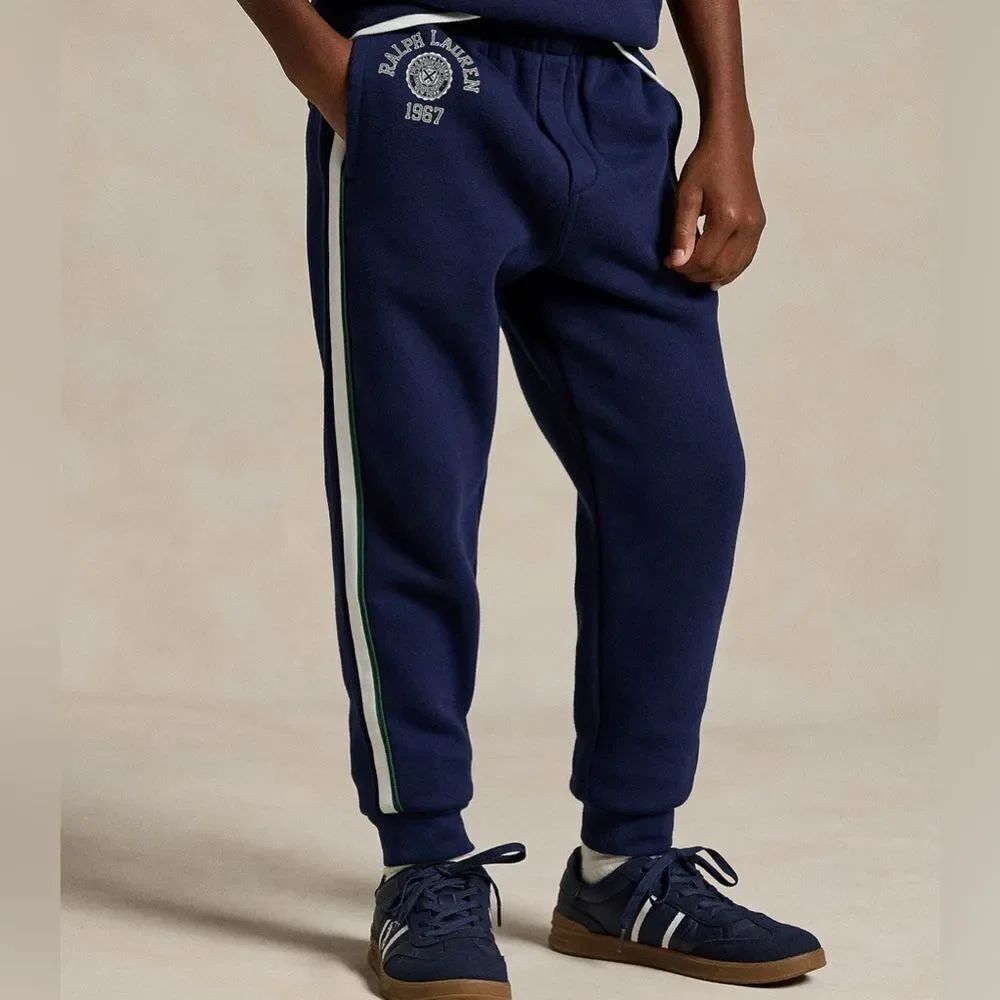 Polo Ralph Lauren Big Boy Logo Fleece Jogger Pant Size L Used